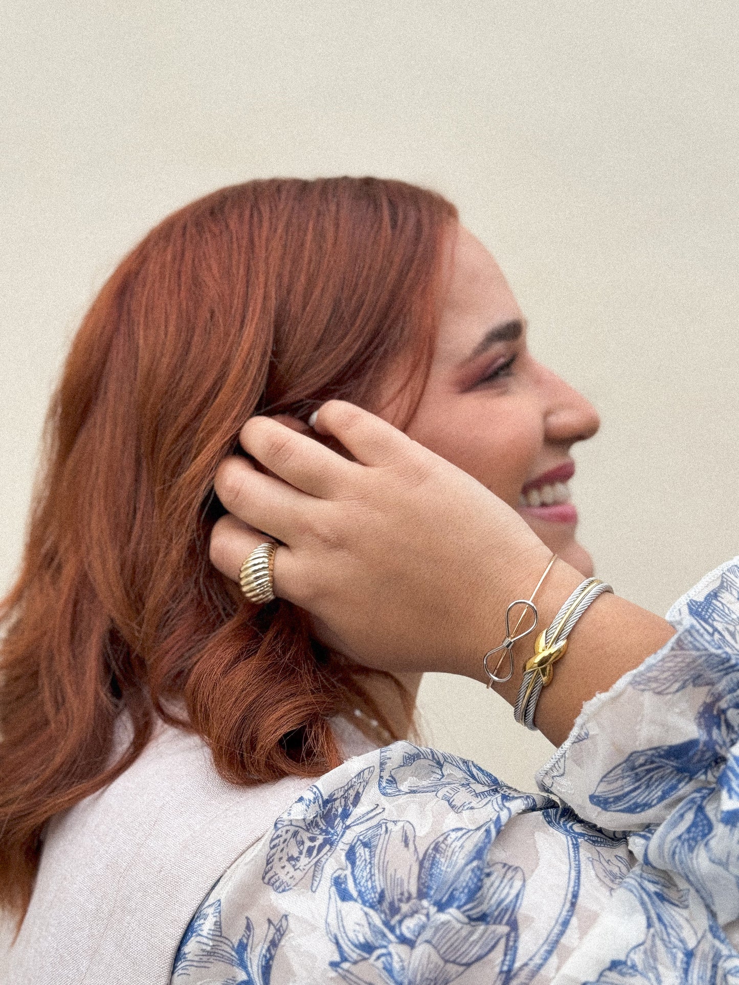 Croissant chunky ring