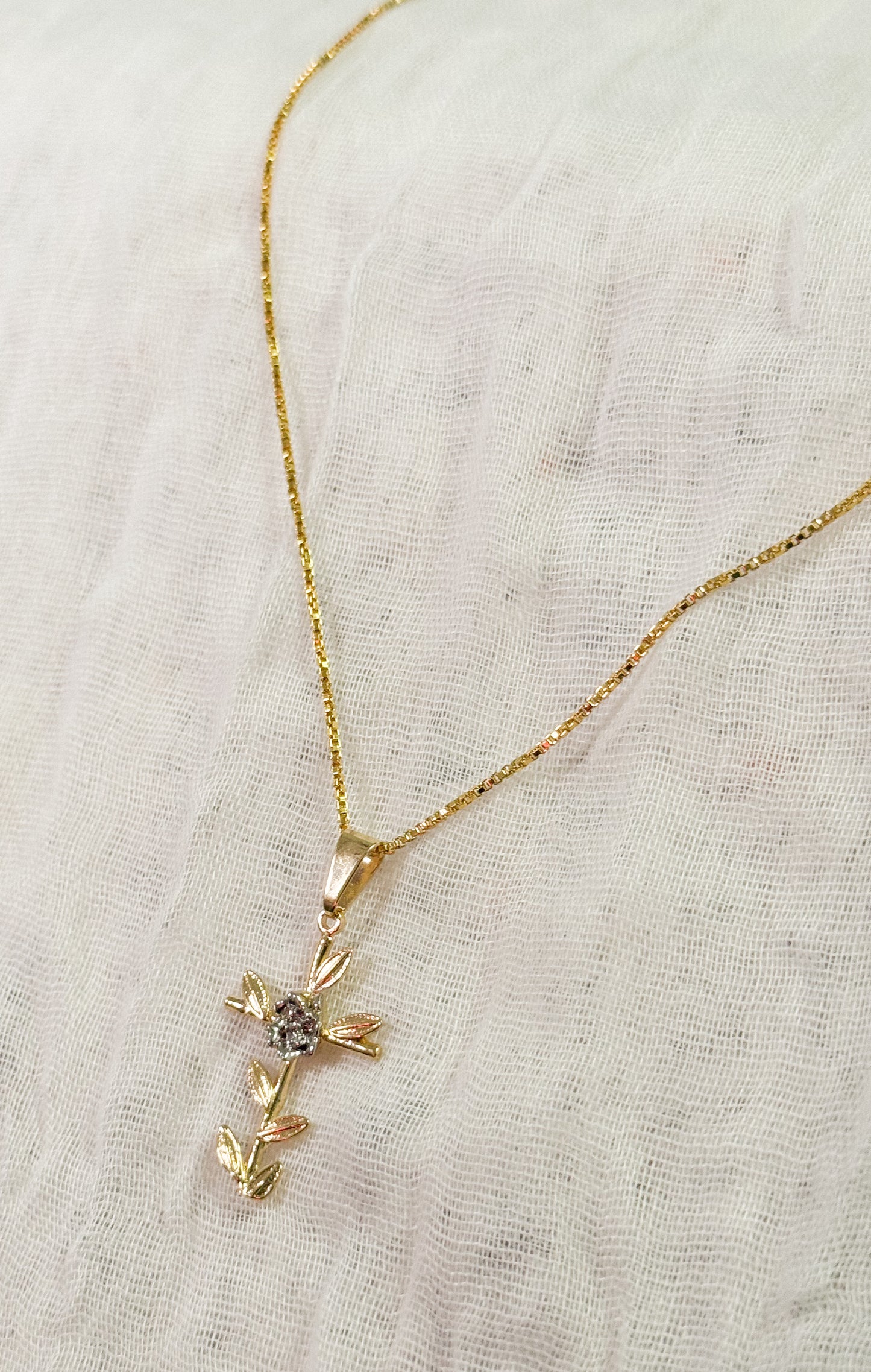 Rose Cross Necklace