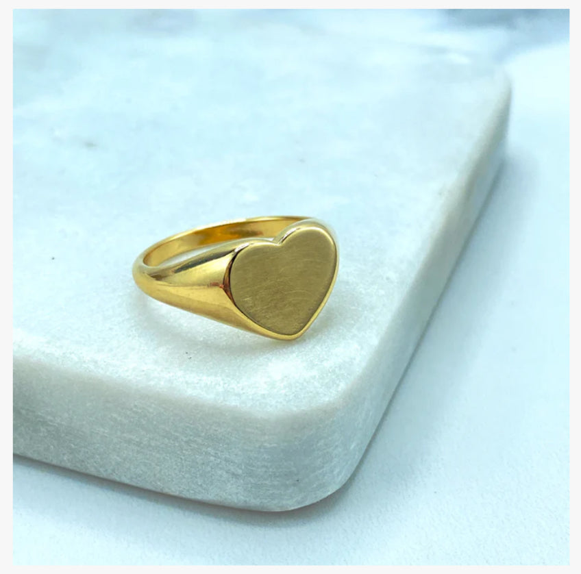 Heart signet ring