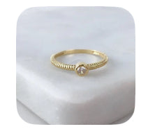 Dainty Twisted Solitaire Ring