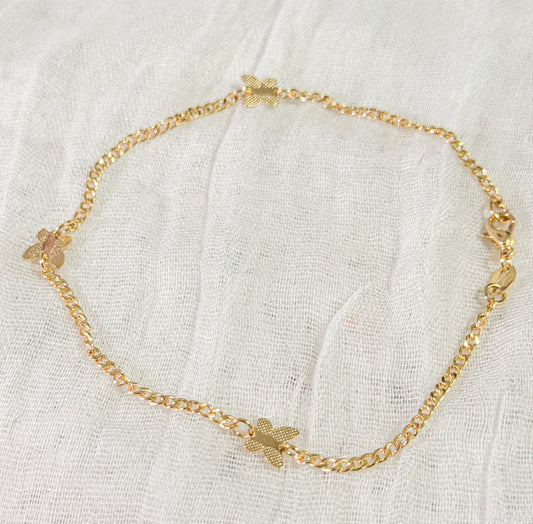 Delicate Butterfly Anklet