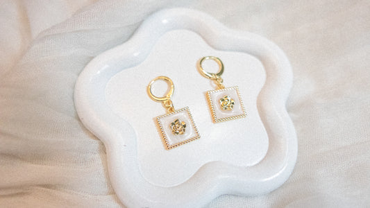Delicate Rose Dangle Earrings